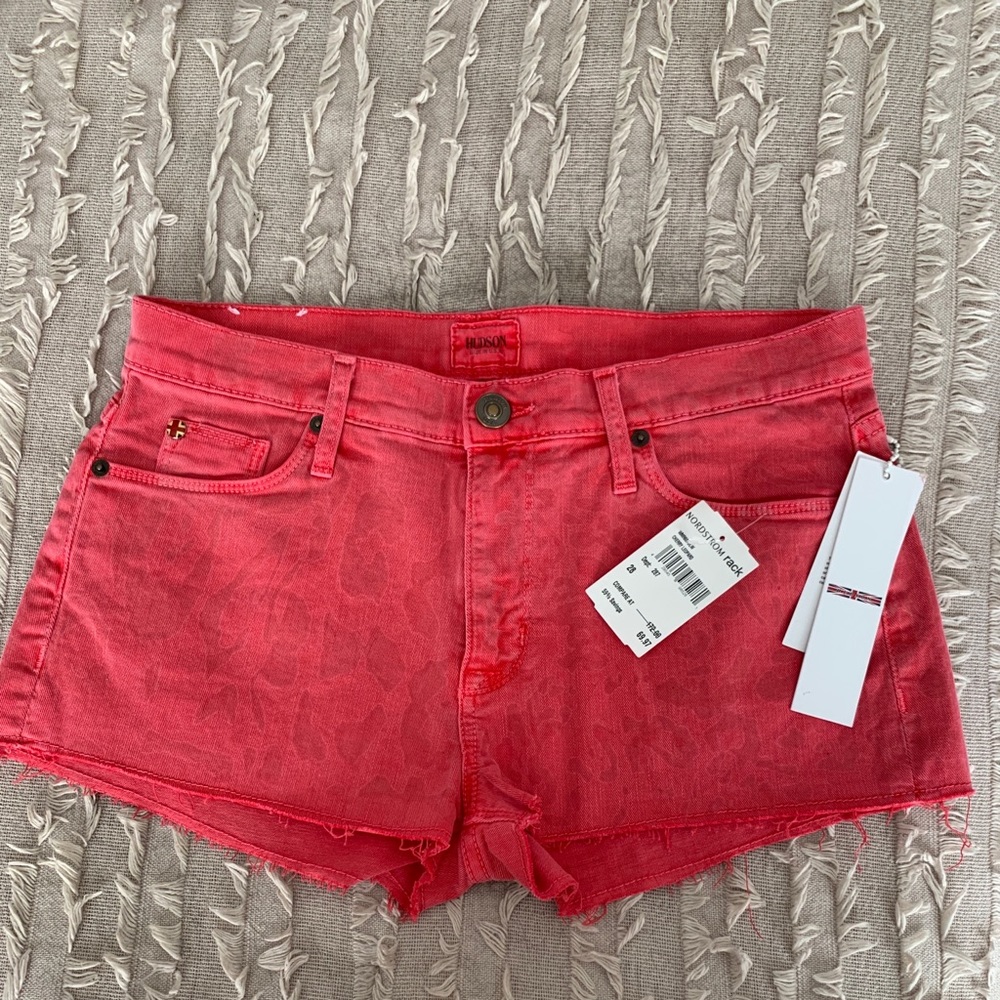 Hudson Red Jean Shorts